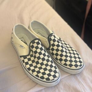 Vans Checkerboard Slip-On Sneakers - Black & White